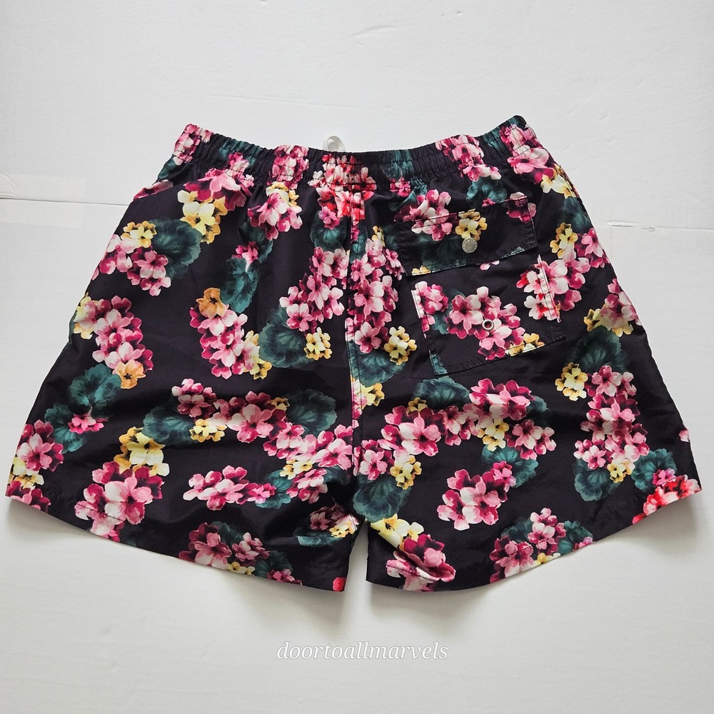 Bather Men's M Tropical Drawstring Pull On Swim Trunks Mesh Lined Shorts - Picture 5 of 8